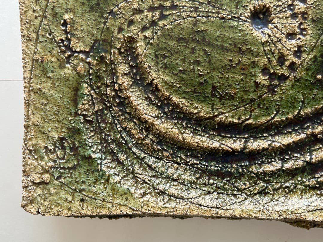 鳥文大皿　(加藤 釥 作)