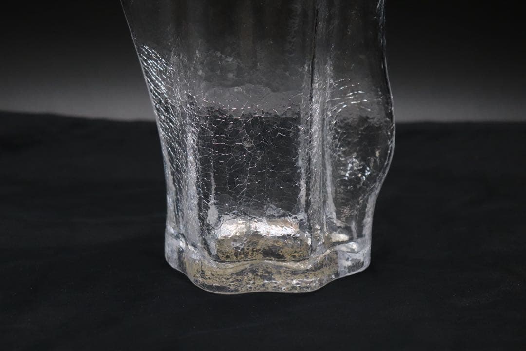 坂田甚内作　氷割花瓶　花器　送料込み250807