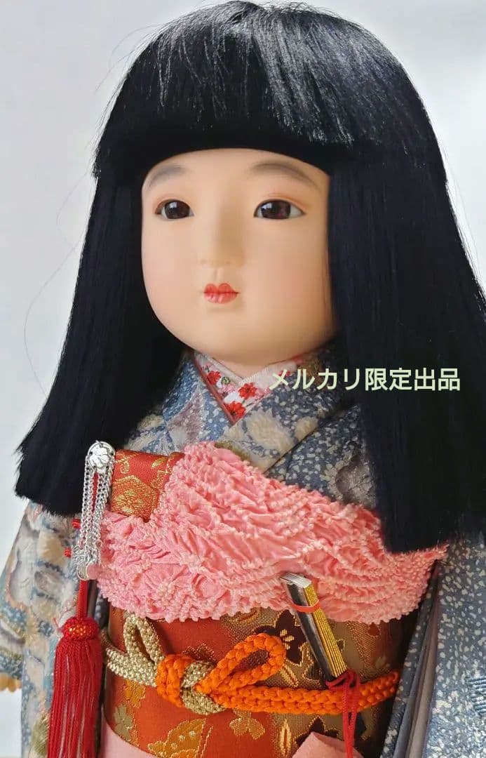 【美品】市松人形 辻が花 公司作 正絹 メルカリ限定出品★