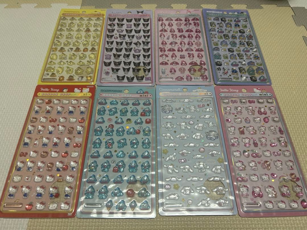 正規品　サンリオmini コンプリート　ボンボンドロップシール