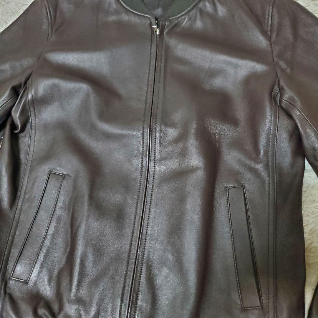 極美品 アーバンリサーチ シングルライダース MA-1 ダークブラウン 38