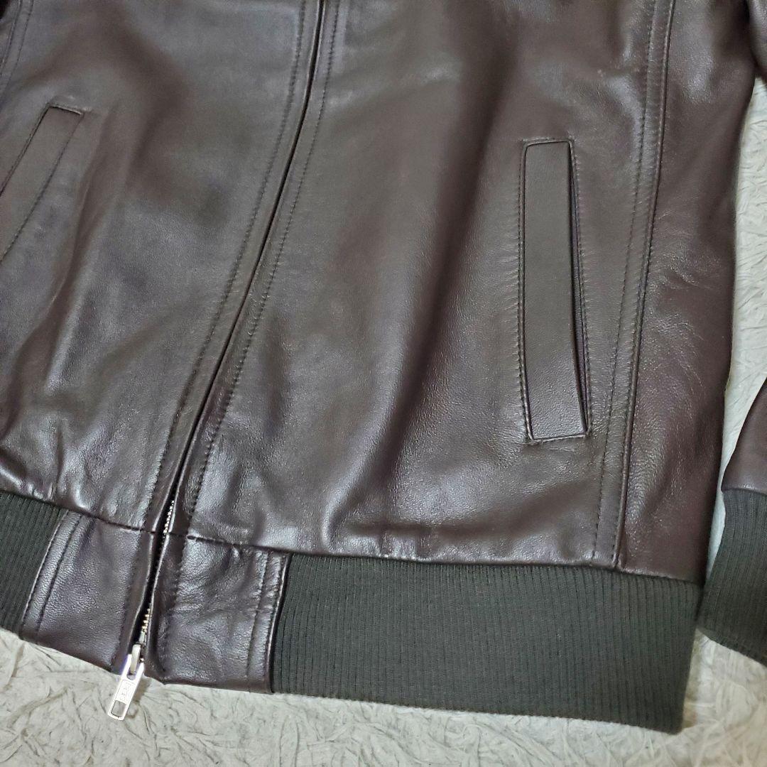 極美品 アーバンリサーチ シングルライダース MA-1 ダークブラウン 38