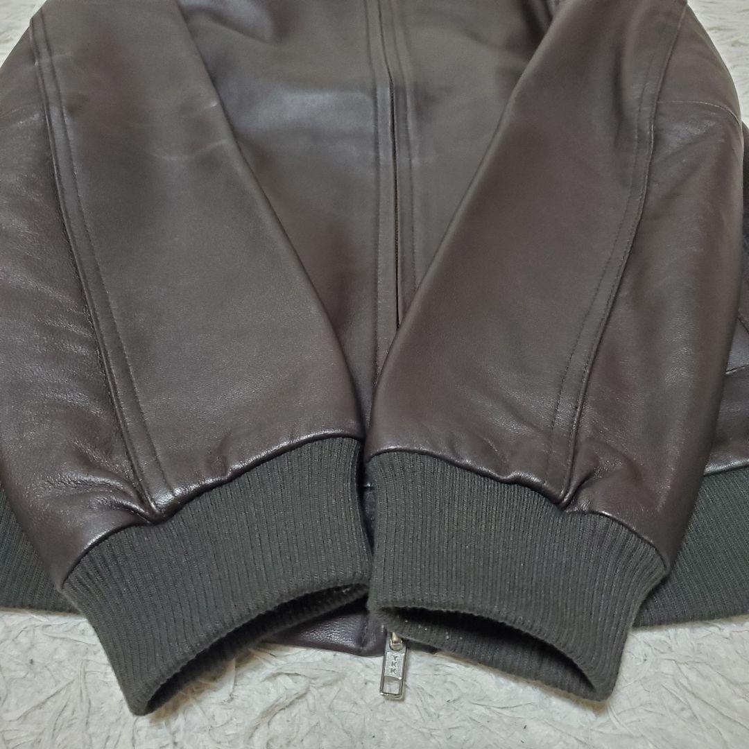 極美品 アーバンリサーチ シングルライダース MA-1 ダークブラウン 38