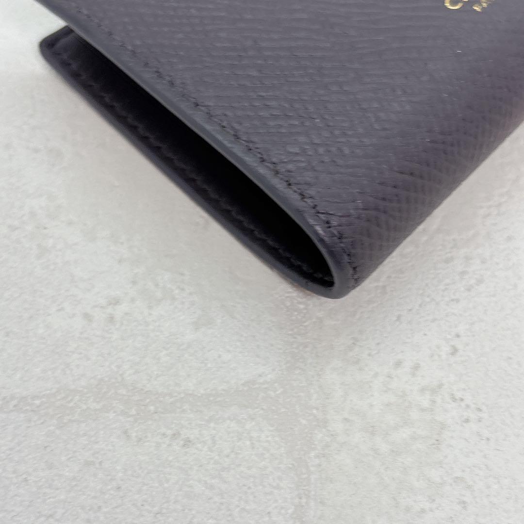 美品✨CELINE セリーヌ 折財布 スモールストラップウォレット グレー 箱付