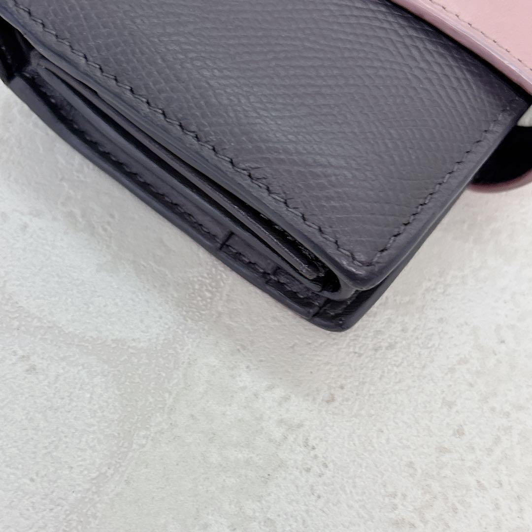 美品✨CELINE セリーヌ 折財布 スモールストラップウォレット グレー 箱付