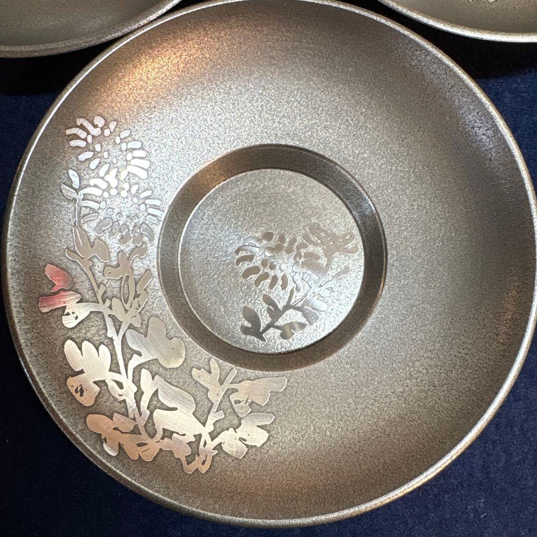 ア*️様 乾茂號造　本錫茶道具セット 急須 茶筒 茶托