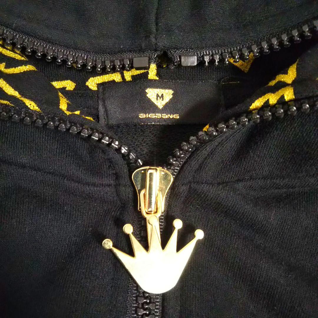 レア BIGBANG ジップアップパーカー ゴールド刺繍 Mサイズ