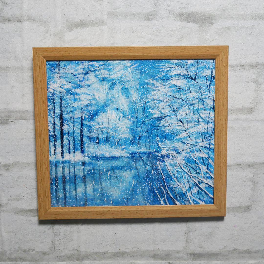 油絵 油彩 油彩画 絵 絵画【白銀の世界】