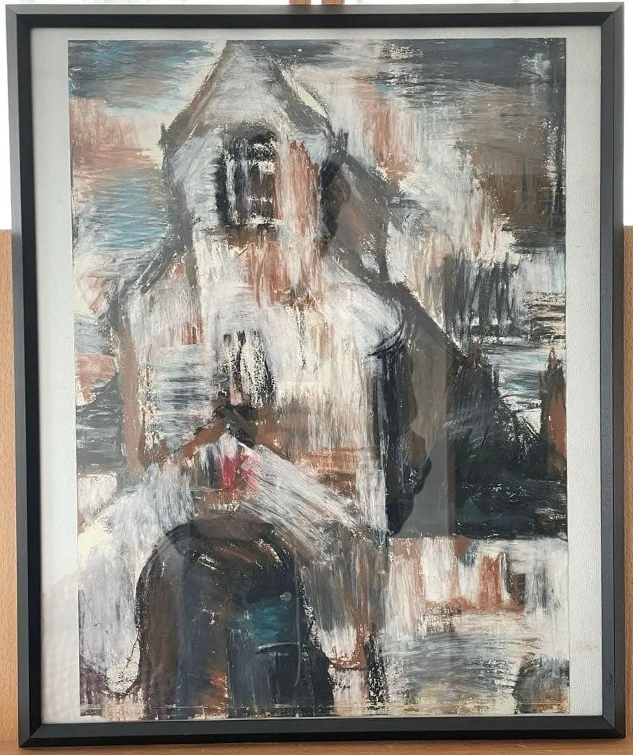 パリの教会・パステル画｜初期フランス期・個展出品作品（額付）