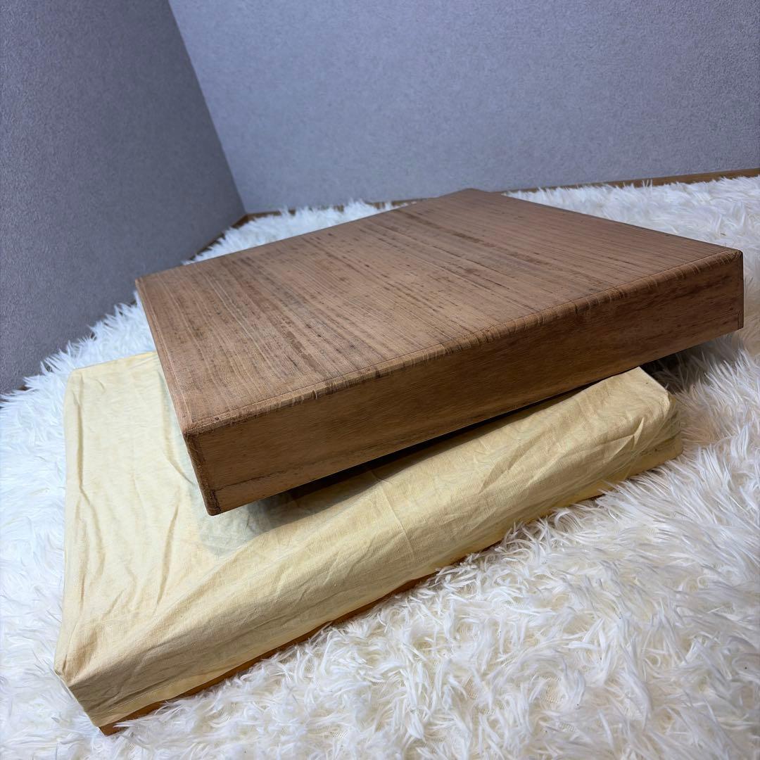 【極美品】本榧 卓上 碁盤 囲碁盤 柾目 ハギ盤 3枚継 厚さ5.5cm