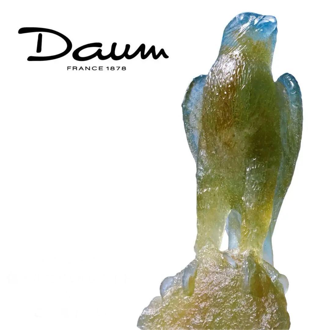 ハヤブサ　鷹　ドーム　フランス　クリスタル　水晶　エミールガレ　フランス製ガラス