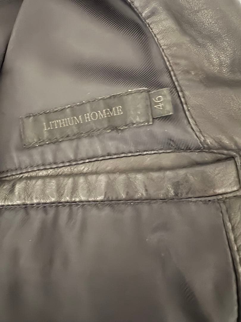 LITHIUM HOMME リチウムオム シングルレザーライダース　46