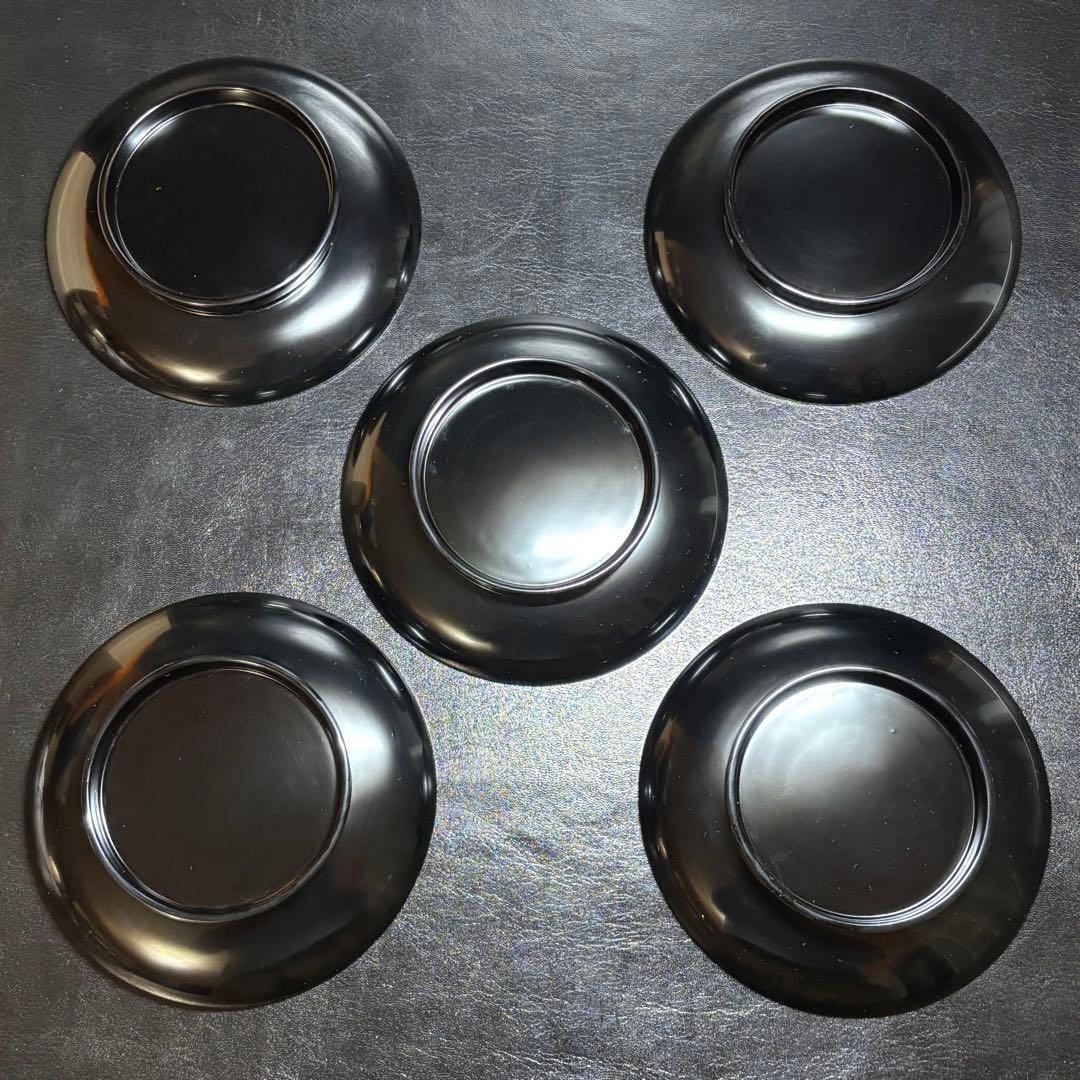 か*ん様 ★輪島塗！蒔絵付 輪島屋 銘々皿 五客！『輪島屋造』！共箱！★