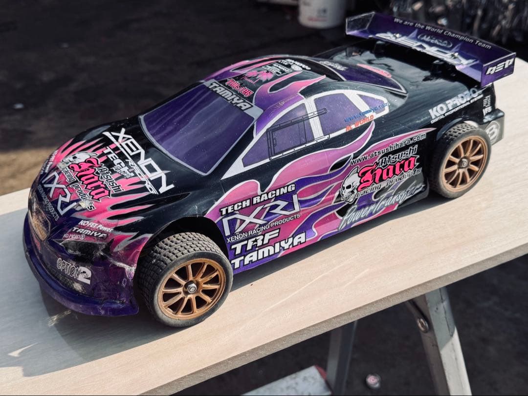 Tamiya TT-02 ドリフトカー 黒紫ピンク