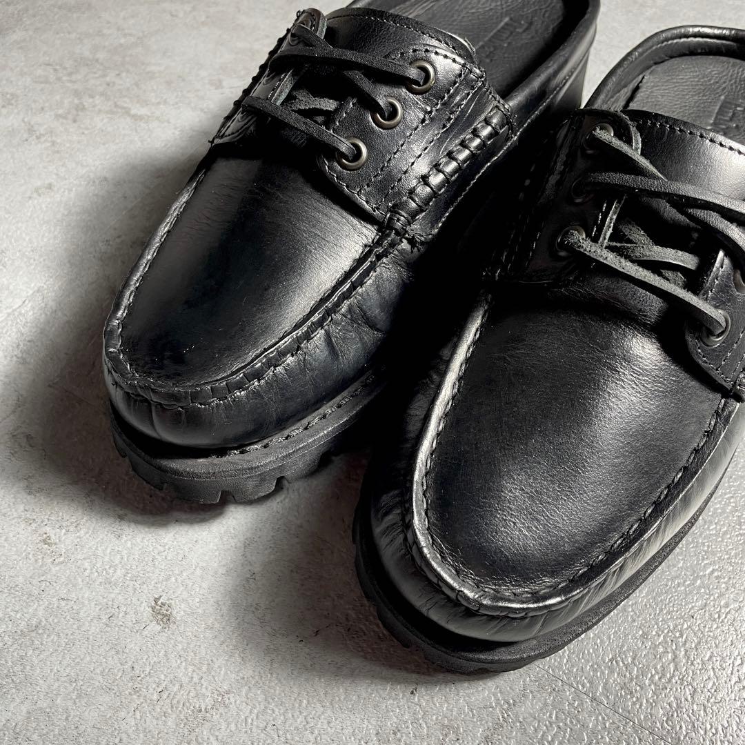 極美品✨ Timberland 3eye ミュール ビブラムソール 黒 25cm