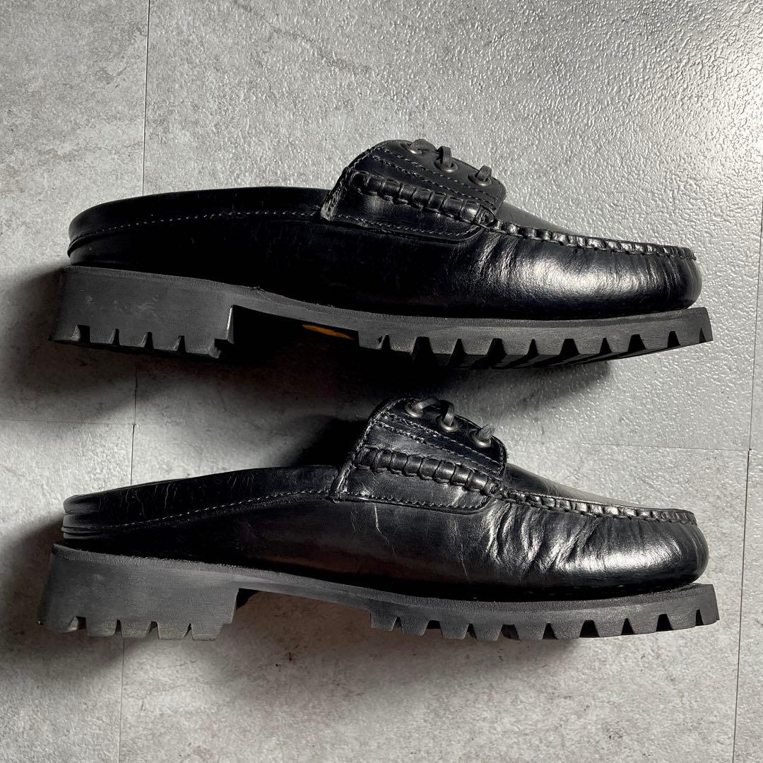 極美品✨ Timberland 3eye ミュール ビブラムソール 黒 25cm