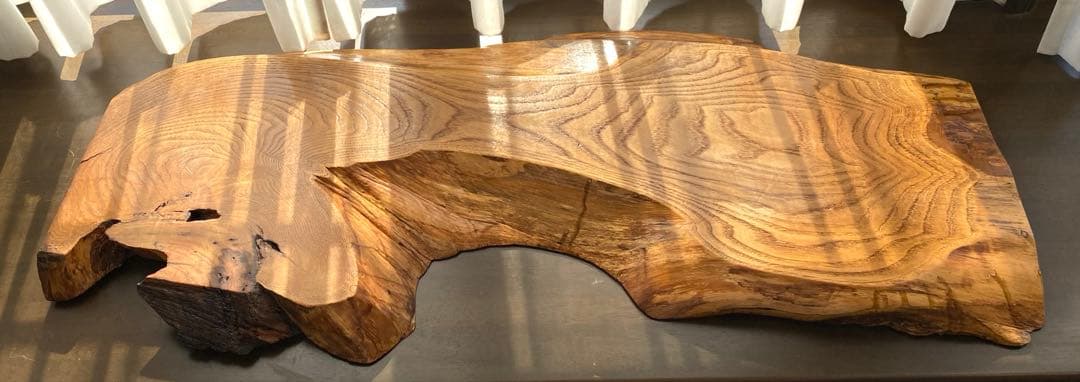 shop K 美品 1点物 天然木 飾り台 一枚板 盆栽 床の間 レトロ