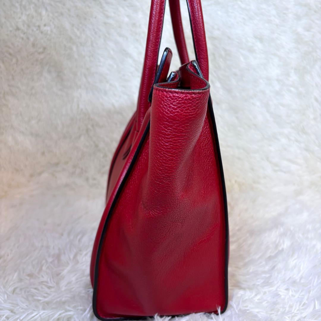 極美品✨セリーヌ　ラゲージ　ハンドバッグ　マイクロショッパー　レッド
