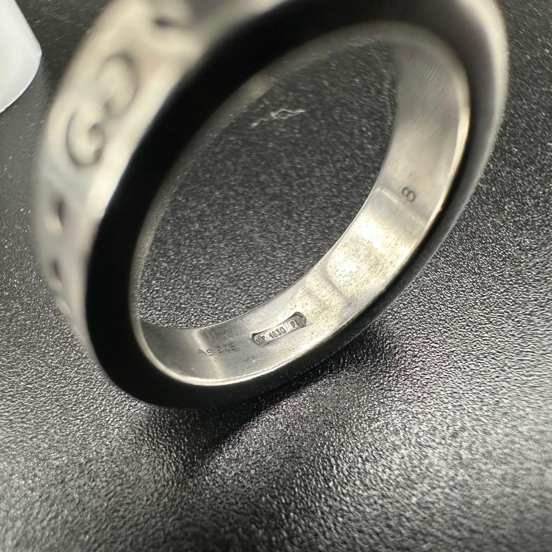極美品✨　GUCCI　リング　指輪　ゴースト　ロゴ　刻印　1273