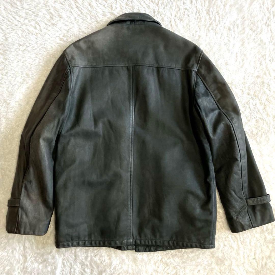 Schott 高級ヌバックレザージャケット　ウールチェック裏地　カーコート