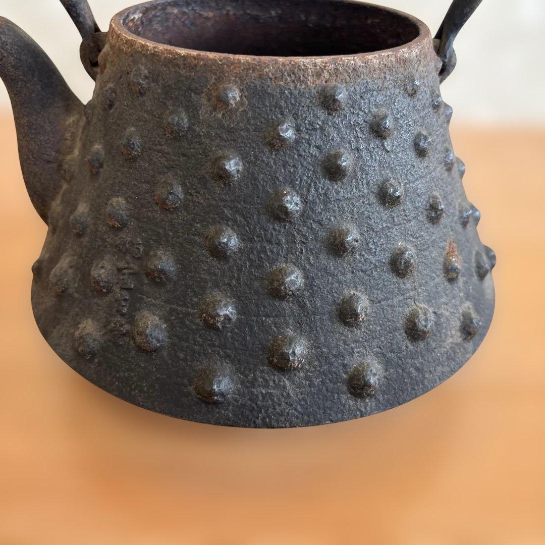 南部鉄器 鉄瓶 大アラレ鉄瓶 宝生堂造 骨董品 時代物 アンティーク