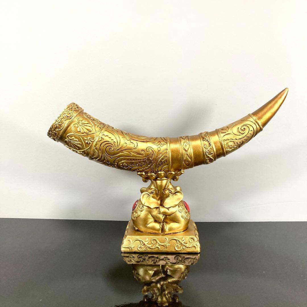 象牙風 置物 金色 アンティーク インテリア 置物 アート オブジェ