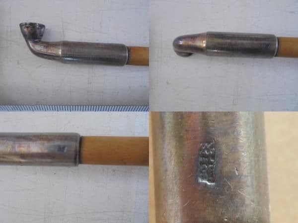 AKa6844　純銀　古い　煙管　キセル　当時物