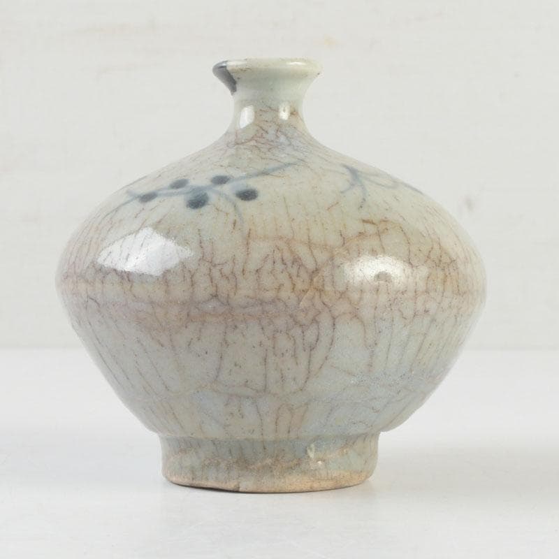 伊万里焼　古伊万里　染付　花文　油壷　小壷　V　9708