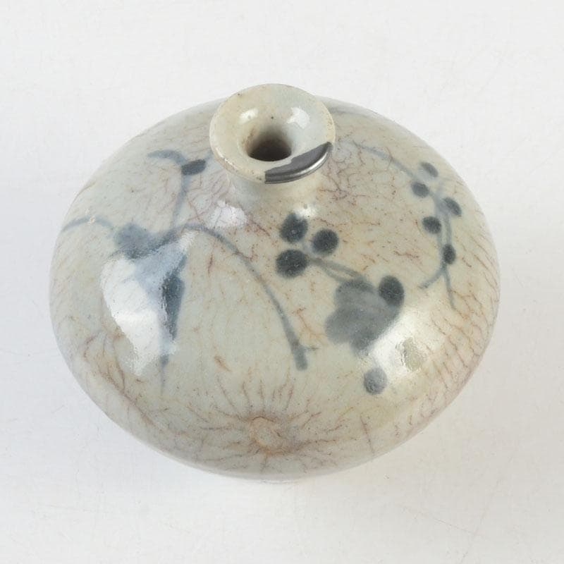 伊万里焼　古伊万里　染付　花文　油壷　小壷　V　9708