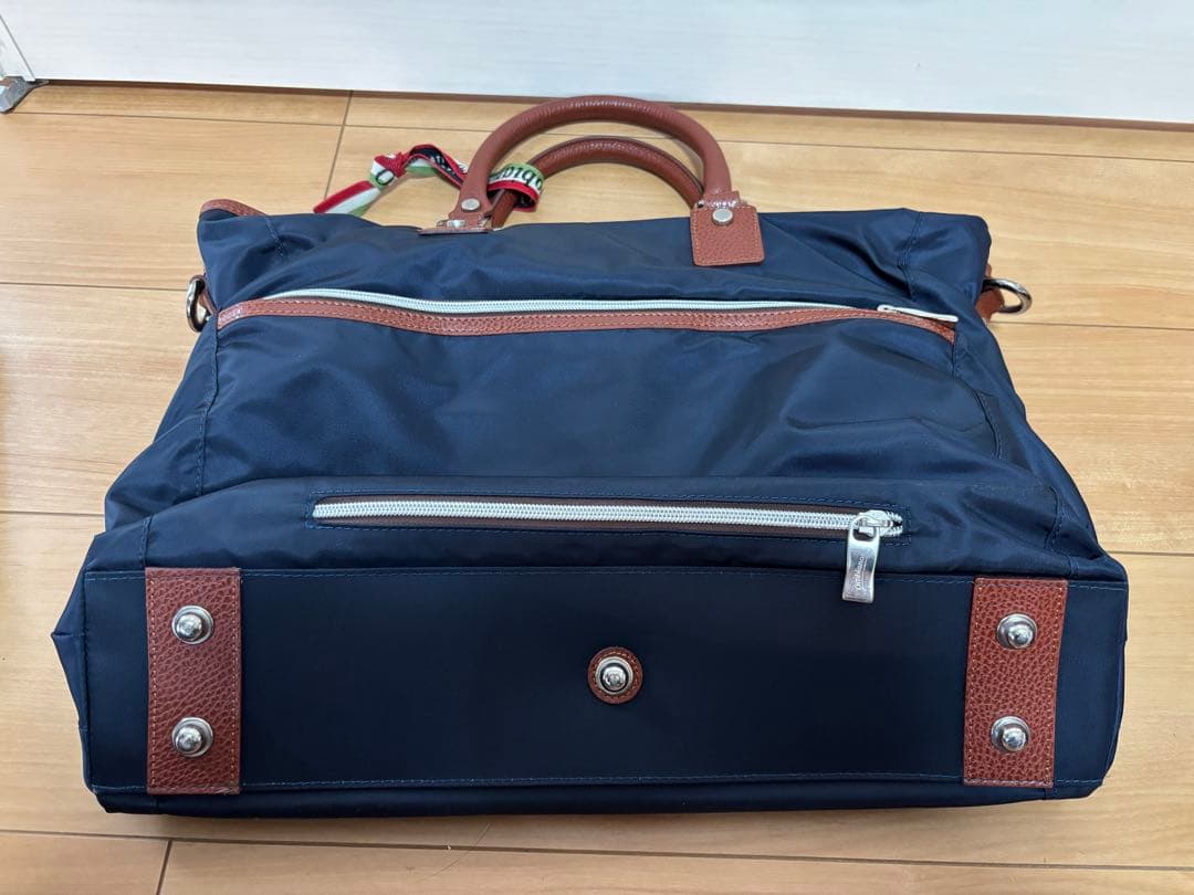 オロビアンコ　ネイビー ナイロン ビジネスバッグ