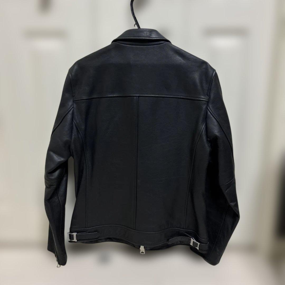 AVIREX ブラックレザー シングル ライダースジャケット