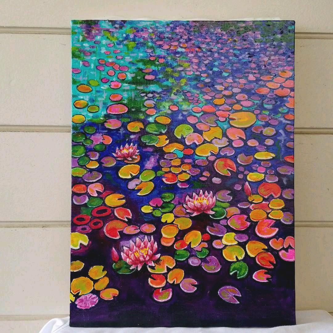 油絵　やまちゃん　睡蓮