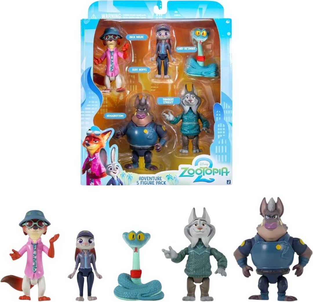 ディズニー ズートピア2 アドベンチャー 関節可3インチフィギュア5体セット