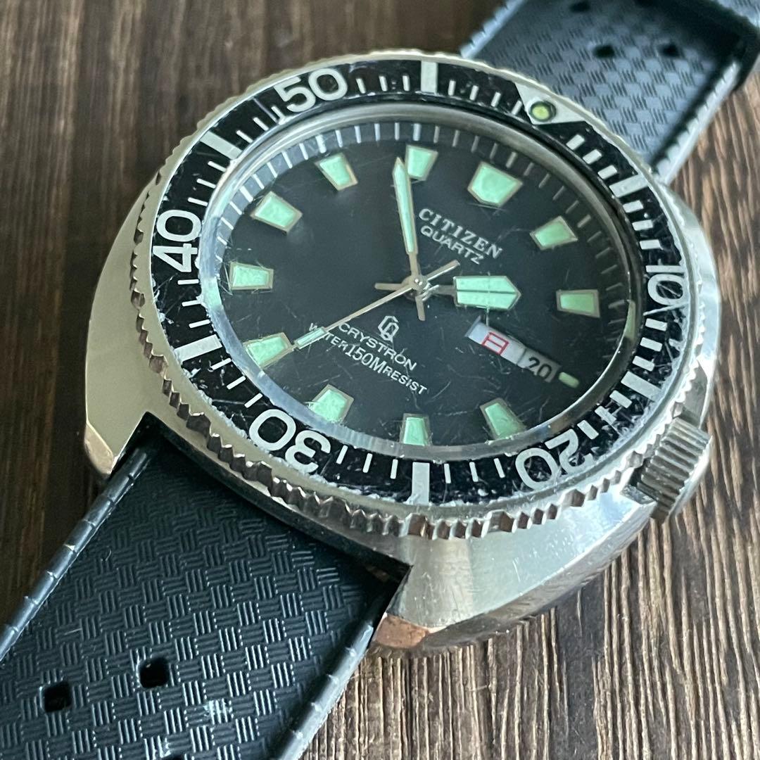 電池交換済　希少　シチズン　クリストロン ダイバー