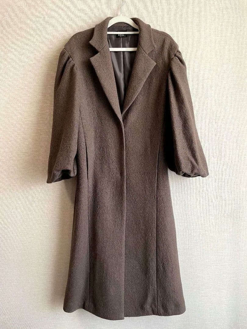 新品未使用hue DAY TO EVENING ブラウン ウール コート