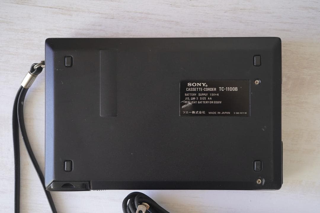 動作品 SONY カセットレコーダー・TC-1100B 日本製カセットプレーヤー