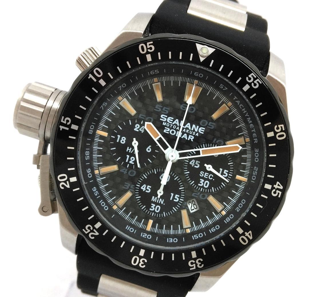 シーレーン 腕時計 クロノグラフ メンズ クォーツ 中古超美品！(07115)