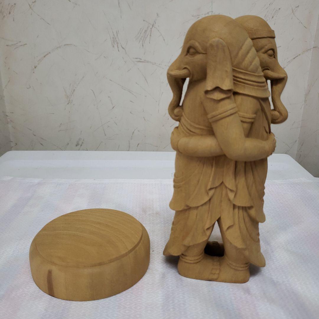 Ｂフライデー蔵出し特価希少愛の仏像香木 歓喜天6寸立大聖歓喜天象鼻天、ガネーシャ