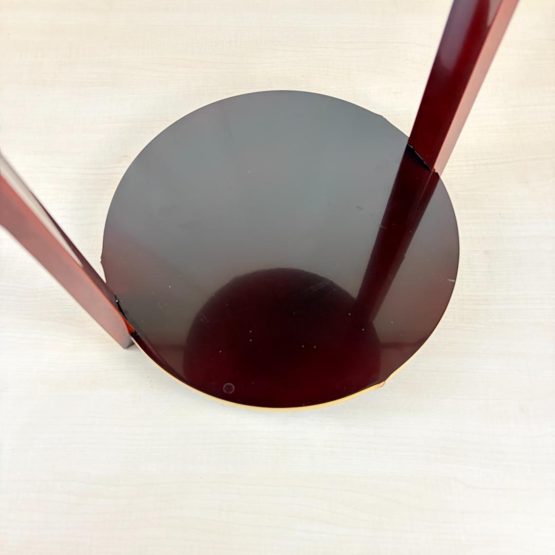 宗悦作 竹貼丸卓 溜塗 而妙奈好