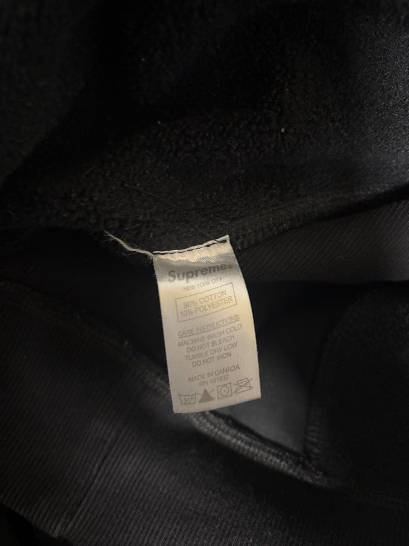 SUPREME 黒 Sロゴ ツノ パーカー M