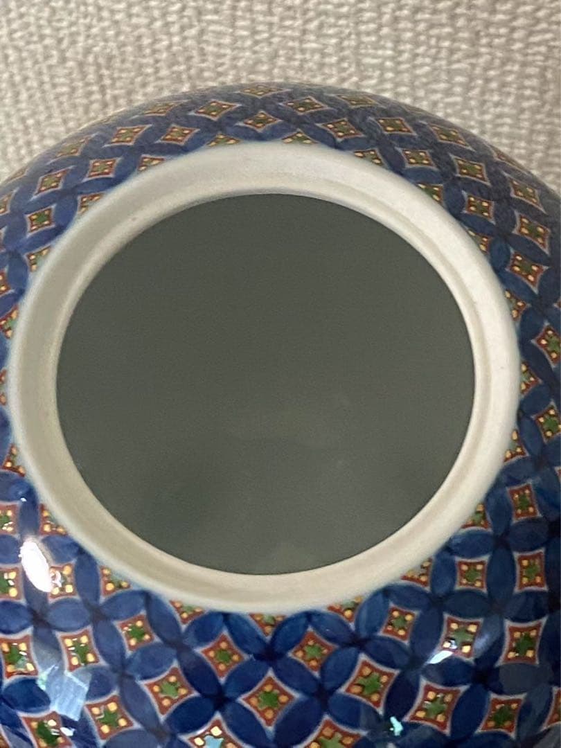 香炉 村上玄輝作 在銘 染錦七宝地文 香道具 陶芸 骨董