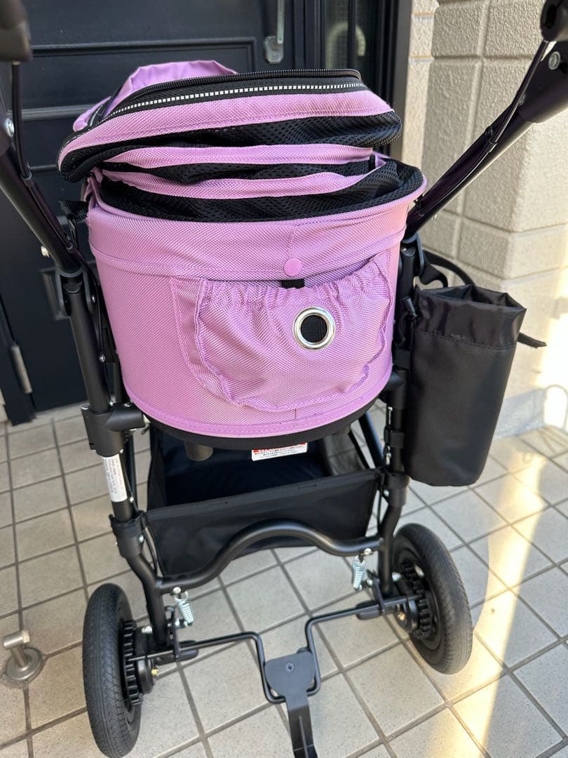 エアーバギードーム2犬Airbuggy ライラック色 ペットカート 折りたたみ式