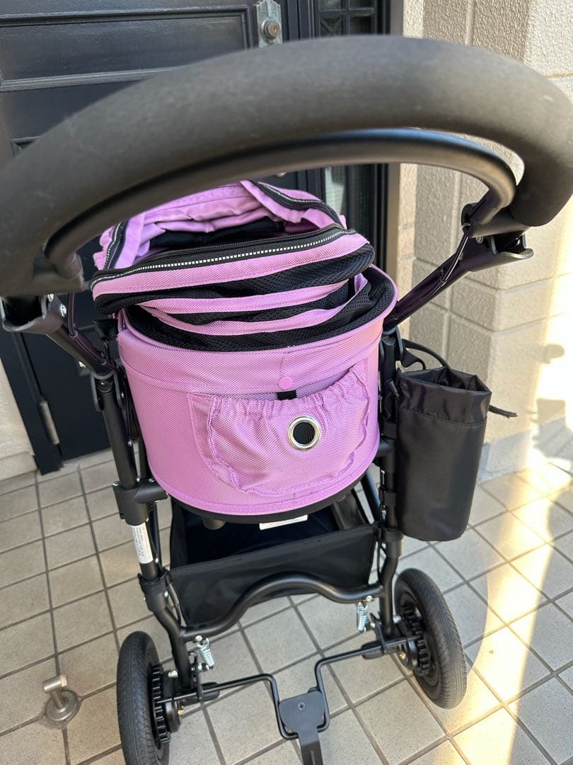 エアーバギードーム2犬Airbuggy ライラック色 ペットカート 折りたたみ式