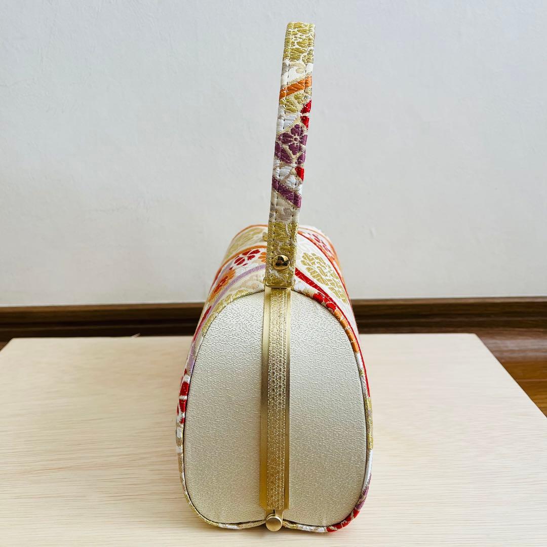 【美品】振袖用バッグ　草履　成人式　振袖　西陣織　正絹　Ｌサイズ