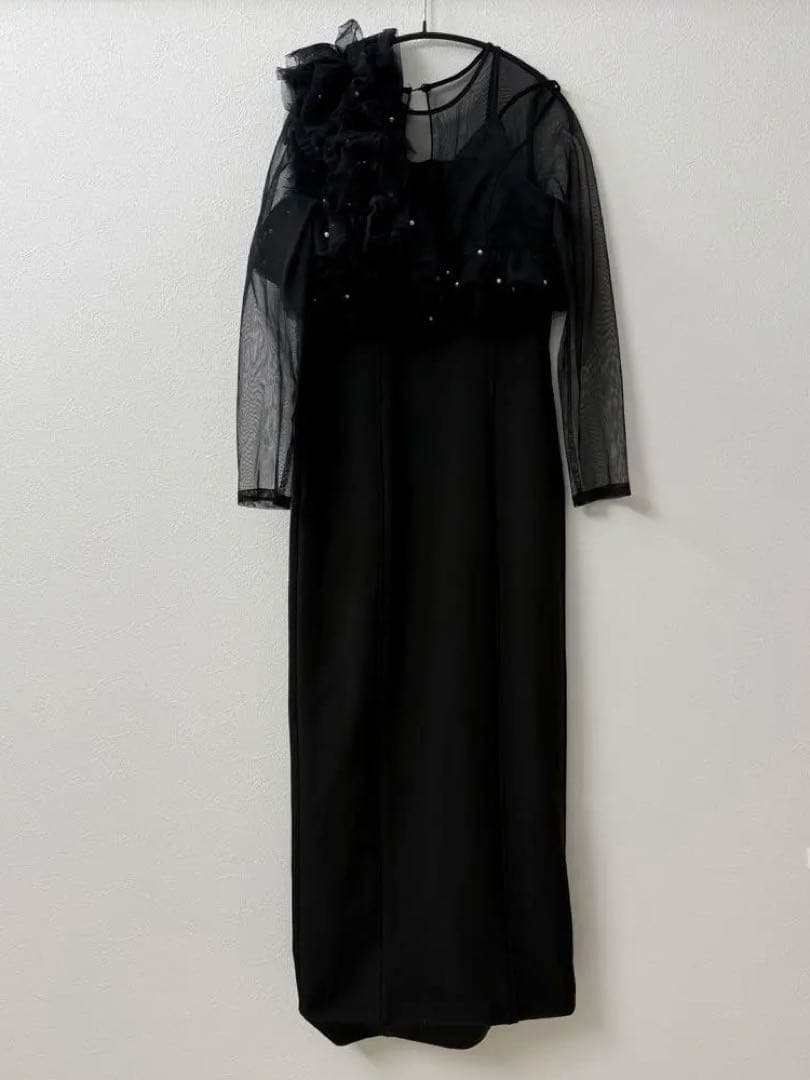 12/15までの価格ですANDRESD pearl bustier dress