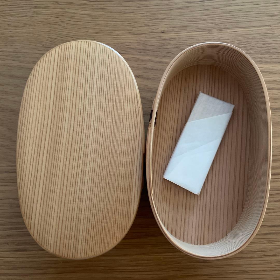 栗久 曲げわっぱ 弁当箱 キッズサイズ 女性用 小判型