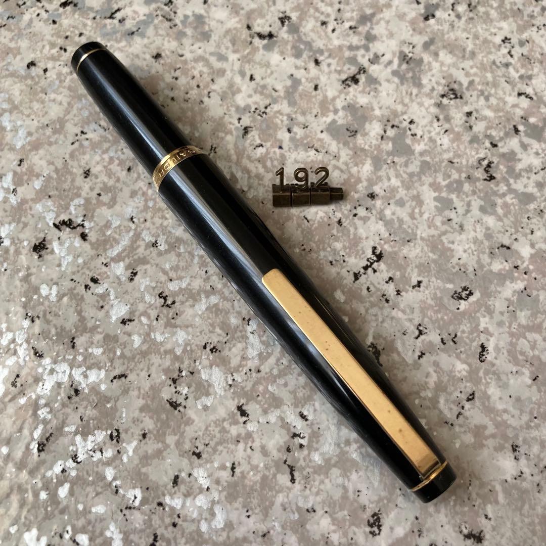 #192 オーバーホール済み 万年筆 SAILOR ショート象嵌 23k
