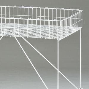 新品■簡単ネットワゴン90cm白色キャスター付ディスプレイ催事SALE販売業務用