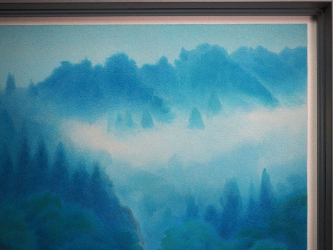 真作■東山魁夷 オリジナルリトグラフ 青渓 1995年 生前作■版画 絵画