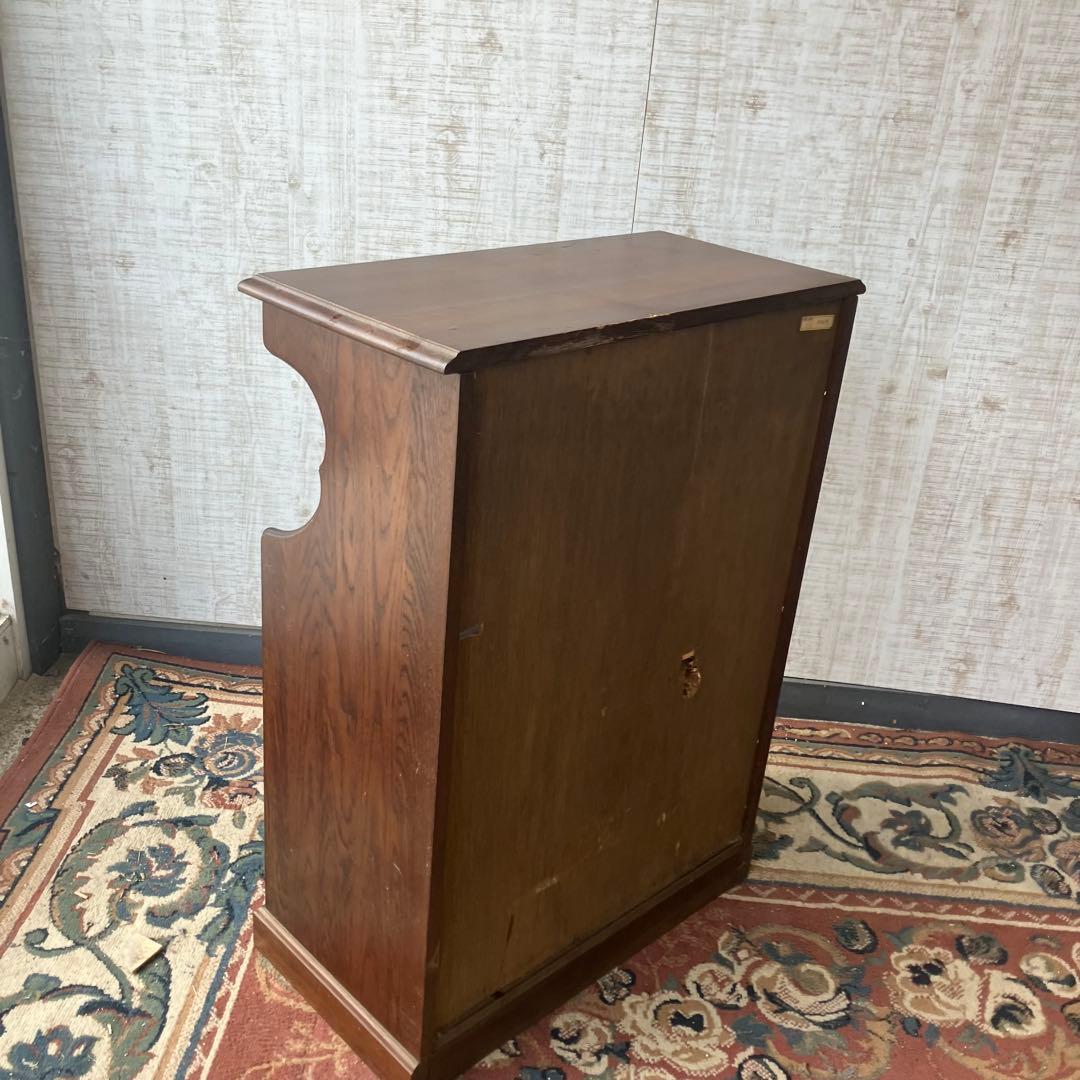 昭和レトロ 木製コンソールテーブル コールキャビネット 電話台 花台チェスト